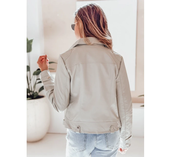 Dámska kožená bunda DARKGLORY sivá FashionStreet TY5216