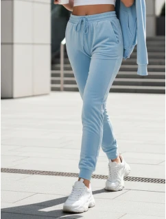 Dámske velúrové tepláky modré Dstreet UY2835