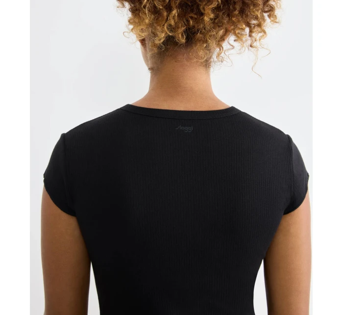 sloggi GO rebrované tričko - BLACK - SLOGGI BLACK - SLOGGI