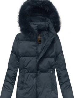 ZIMOWA KRÓTKA PIKOWANA KURTKA DAMSKA GRANATOWA model 21242149 - Libland