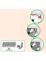 MOSKYTIÉRA NA DVERE 2X60X210 BIELA