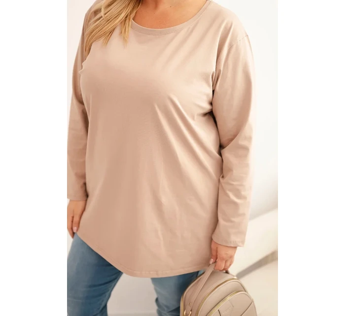 Dámske Plus veľkosť bavlnené kolo krku blúzka Fango