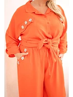 Dámský komplet Plus Size s košilí a širokými kalhotami model 22187144 - K-Fashion
