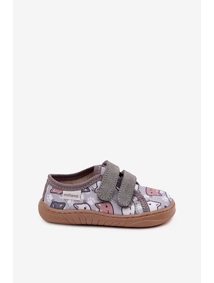 Dětské barefoot pantofle s  šedé model 22100997 - Milami