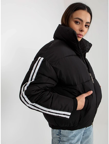 Dámská bunda EM KR plášť černá model 18027382 - FPrice Dámská bunda EM KR plášť černá model 18027382 - FPrice