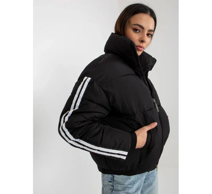 Dámská bunda EM KR plášť černá model 18027382 - FPrice Dámská bunda EM KR plášť černá model 18027382 - FPrice