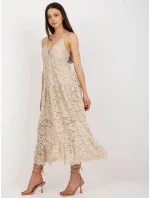 Sukienka TW SK BI model 18634004 beżowy - FPrice Sukienka TW SK BI model 18634004 beżowy - FPrice