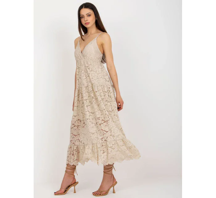 Sukienka TW SK BI model 18634004 beżowy - FPrice Sukienka TW SK BI model 18634004 beżowy - FPrice