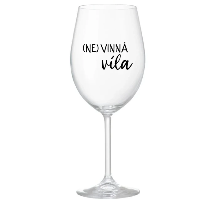 (NE)VINNÁ VÍLA - priehľadný pohár na víno 350 ml (NE)VINNÁ VÍLA - priehľadný pohár na víno 350 ml