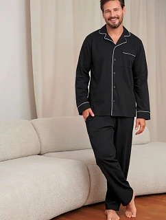 Pánské pyžamo model 22547130 J/26 černé - DOCTOR NAP