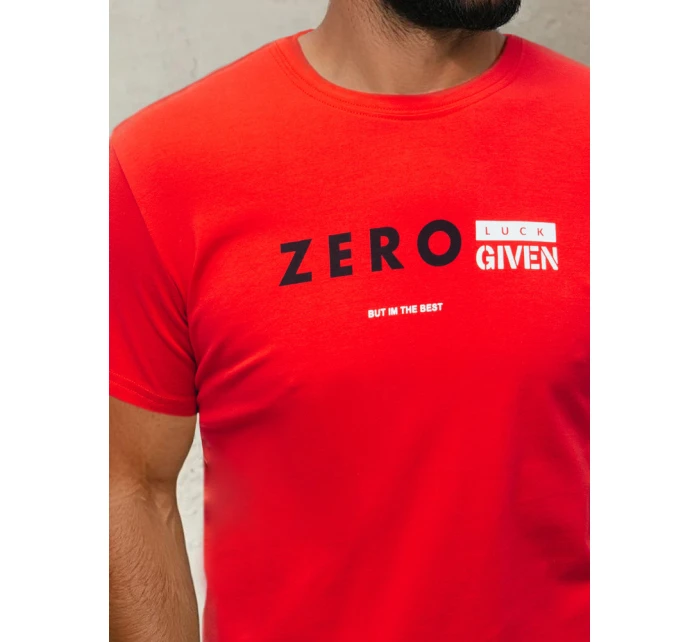 Pánské tričko s potiskem červené Dstreet model 21964124 - FashionStreet Pánské tričko s potiskem červené Dstreet model 21964124 - FashionStreet