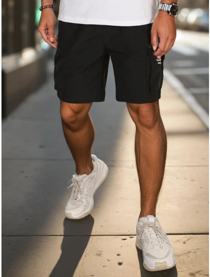 Pánske textilné bojové šortky čierne FashionStreet SX2509