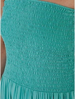 Dámske maxi šaty bez ramienok v morskom odtieni FashionStreet EY2667 Dámske maxi šaty bez ramienok v morskom odtieni FashionStreet EY2667