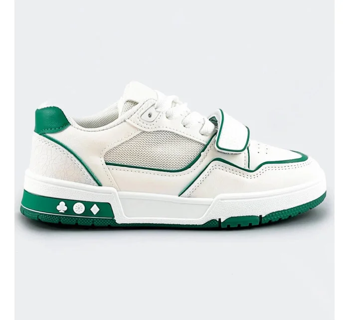 Bielo-zelené dámske dvojfarebné tenisky "adidasky" (AD-585)