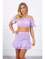 Vyšívaná sada vo fialovej farbe