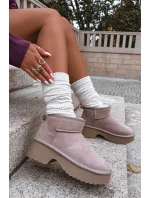 Śniegowce Damskie Z Naturalnego Zamszu Ocieplane Futerkiem Khaki Milora Śniegowce Damskie Z Naturalnego Zamszu Ocieplane Futerkiem Khaki Milora