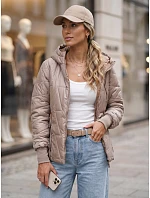 Dámska prechodná bunda s kapucňou TY5783, béžová – FashionStreet Dámska prechodná bunda s kapucňou TY5783, béžová – FashionStreet
