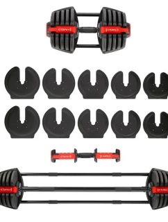 HMS SGR40 PRO SET 2v1 nastaviteľná sada činiek 43,5 kg