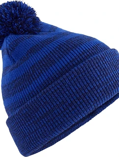 Beechfield B 476 Pletená čiapka s bambulou „Team Stripe“ 53.0476 royal