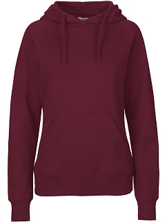O Dámská mikina s kapucí z bio bavlny bordeaux model 22505972 - Neutral