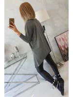 Oversize halenka grafitová melanž Oversize halenka grafitová melanž