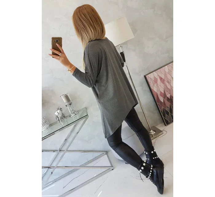 Oversize halenka grafitová melanž Oversize halenka grafitová melanž