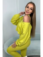 model 18752914 set halenka + top + legíny kiwi - K-Fashion model 18752914 set halenka + top + legíny kiwi - K-Fashion