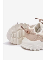 Buty Sportowe Sneakersy Dziecięce Beżowe Tilvianea