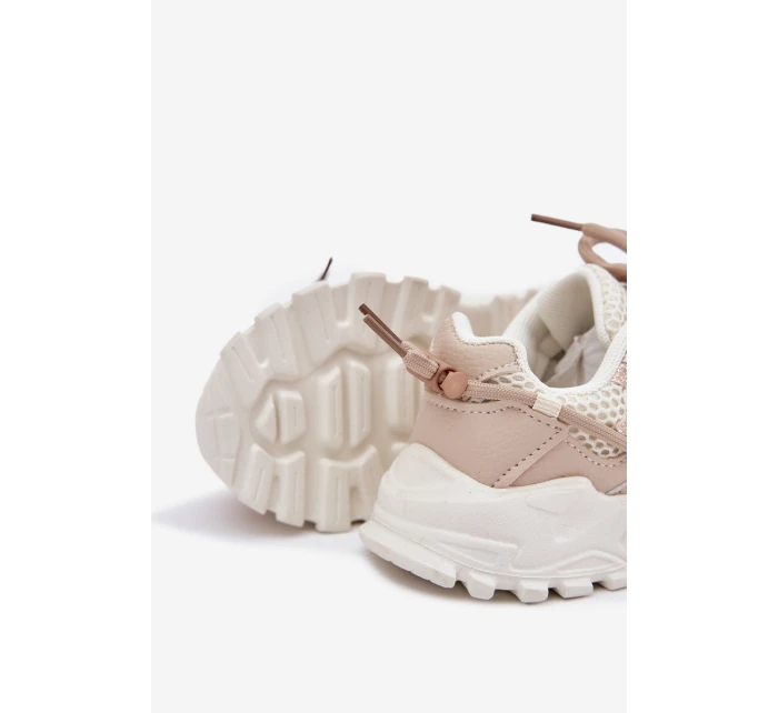 Buty Sportowe Sneakersy Dziecięce Beżowe Tilvianea