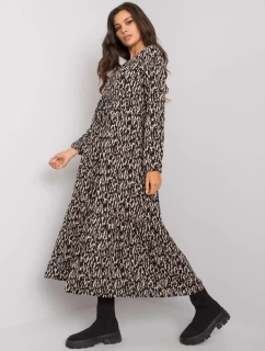 Šaty D73771M30225A1EN čierna béžová