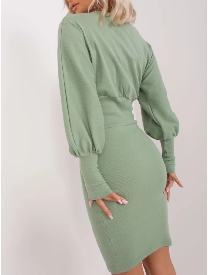 Sukienka RV SK model 18781064 pistacjowy - FPrice Sukienka RV SK model 18781064 pistacjowy - FPrice