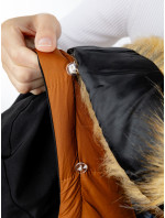 Dámska obojstranná zimná bunda GLANO - čierna/hnedá