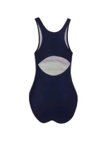 Dámske nohavice Katie W 02 tmavo modré s neónovou zelenou - Crowell