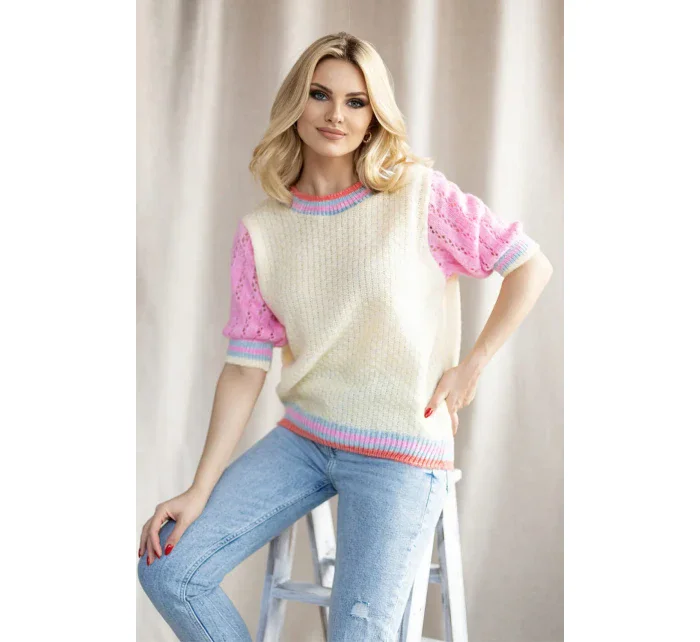 Sveter s krátkym rukávom model 178640 PeeKaBoo Sveter s krátkym rukávom model 178640 PeeKaBoo