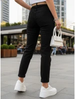 Dámské kalhoty mom fit s páskem černé Dstreet model 21996063 - FashionStreet Dámské kalhoty mom fit s páskem černé Dstreet model 21996063 - FashionStreet