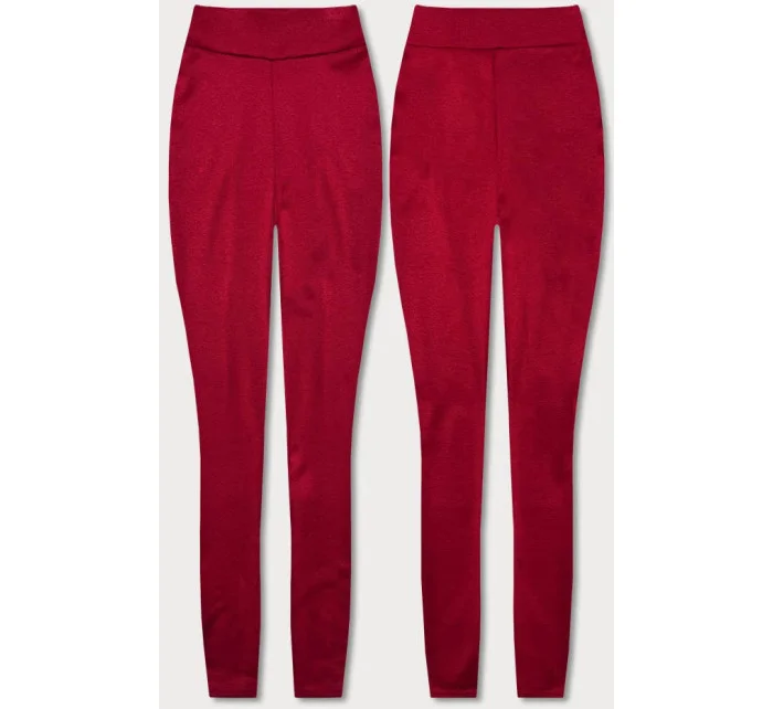 Červené bavlněné dámské legíny model 18498164 - J.STYLE