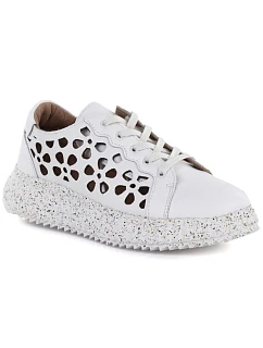 Dámske kožené topánky na platforme biele Artiker 56C1167