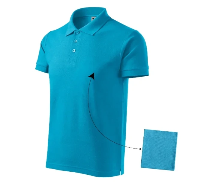 Bavlnená polokošeľa pánska tyrkysová