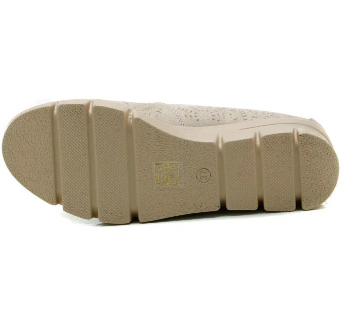 Dámské polobotky model 21151458 zlaté Jezzi - Inello