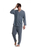 Pánské rozepínací pyžamo dł/r model 16125373 - Gucio Pánské rozepínací pyžamo dł/r model 16125373 - Gucio