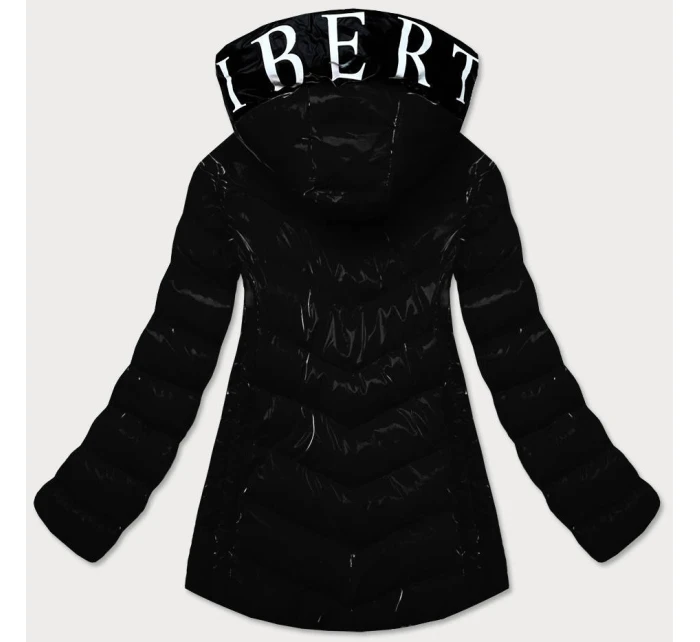 BŁYSZCZĄCA KURTKA DAMSKA Z CZARNA model 21243085 - SPEED.A BŁYSZCZĄCA KURTKA DAMSKA Z CZARNA model 21243085 - SPEED.A