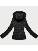 Čierna ľahká dámska bunda s kapucňou Minority (B25-510-1)