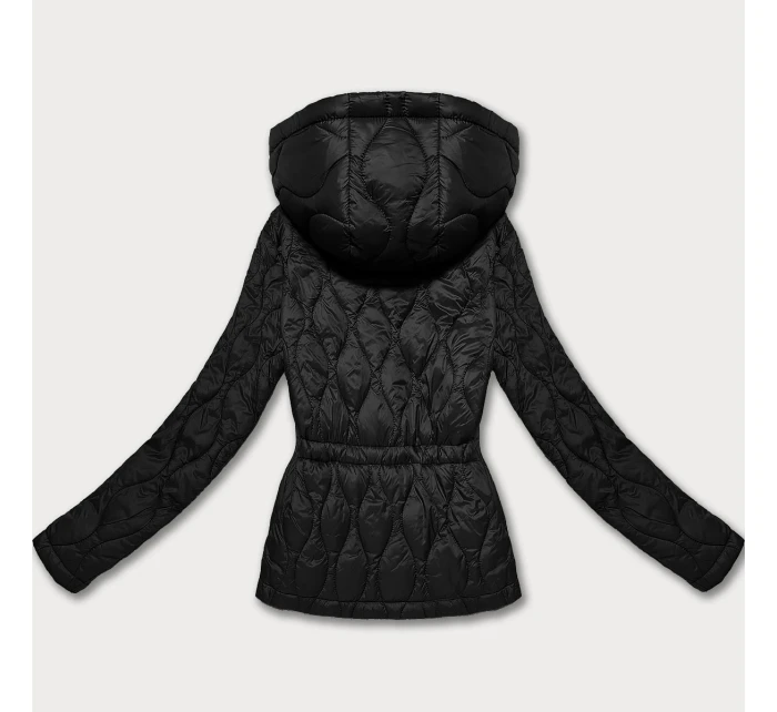 Čierna ľahká dámska bunda s kapucňou Minority (B25-510-1)