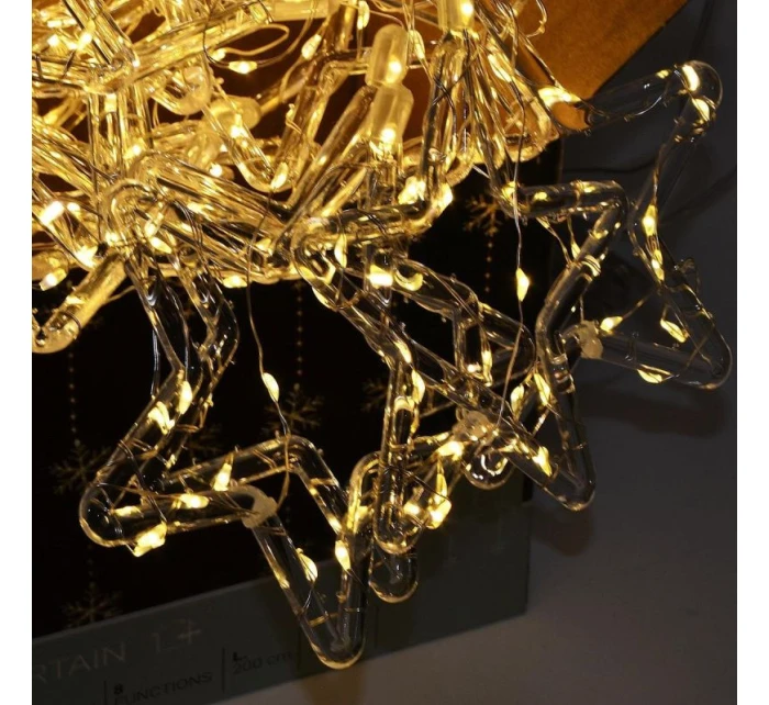 Svetelné závesy na vianočný stromček 120x120 CM 235LED WHITE STARS