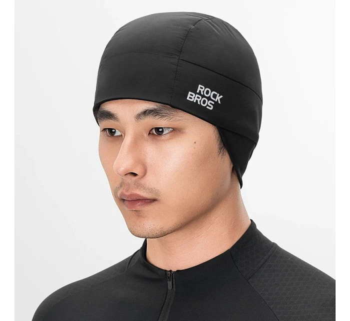 Rockbros M015 zimná obojstranná cyklistická čiapka veľkosť 54-61 cm - čierna