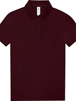 B&C My Polo 210 /women Dámske polo tričko z hrubej bavlny 01.W463 melírovaná bordová
