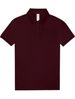 B&C My Polo 210 /women Dámske polo tričko z hrubej bavlny 01.W463 melírovaná bordová