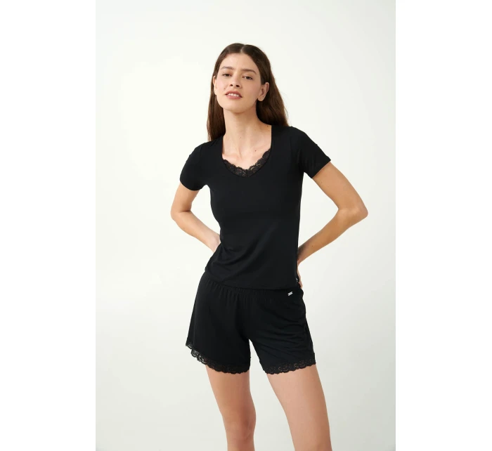 Vamp - Elegantné tričko s čipkou 21801 - Vamp
