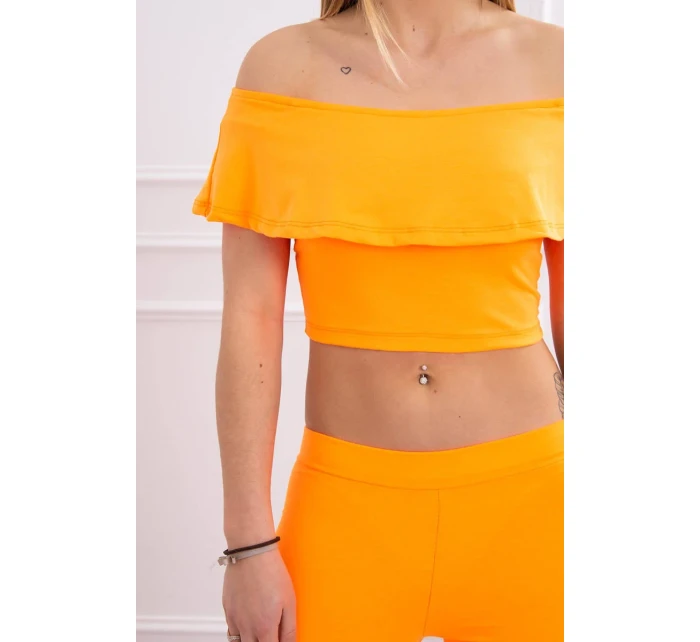 Sada s volánky oranžová neonová