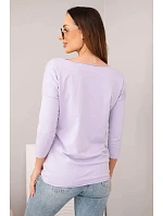 Dámska blúzka s lodičkovým výstrihom svetlo fialová